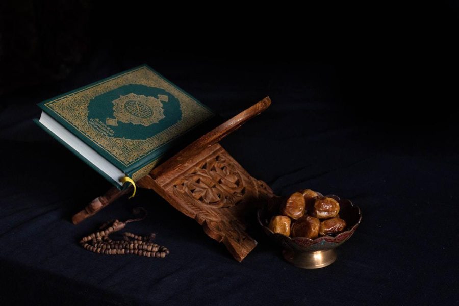 A Quran on a study desk